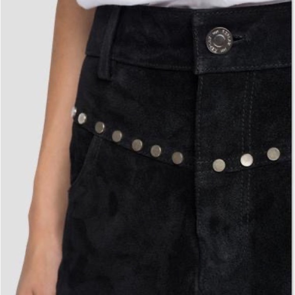 REPLAY SUEDE MINIROCK AUS WILDLEDER MIT FRANSEN SIZE M NWOT - Picture 15 of 15